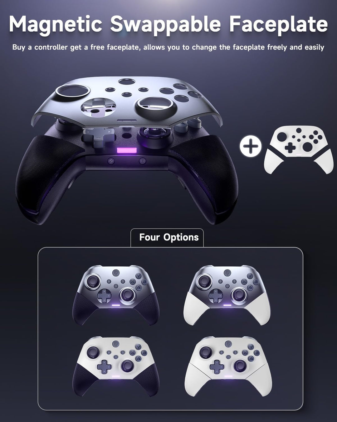 EasySMX X10 PC Controller mit Hall Triggers und Joysticks, Bluetooth Wireless Controller mit mechani