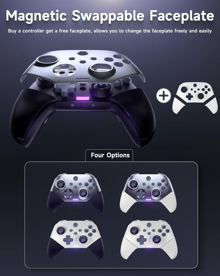 EasySMX X10 PC Controller mit Hall Triggers und Joysticks, Bluetooth Wireless Controller mit mechani