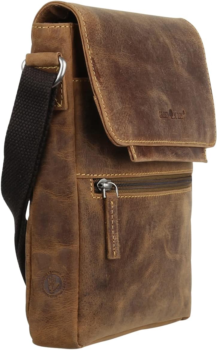 Greenburry Vintage Umhängetasche Leder 22 cm