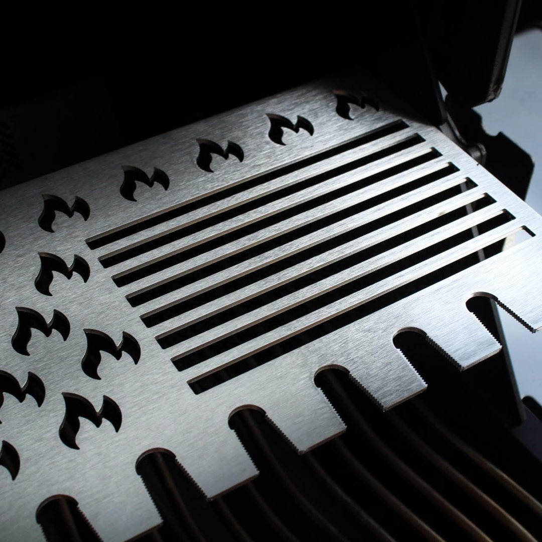 Grillrost.com Das Original Edelstahl Multistation | Warmhalterost für Napoleon Prestige 500 | mit Dr
