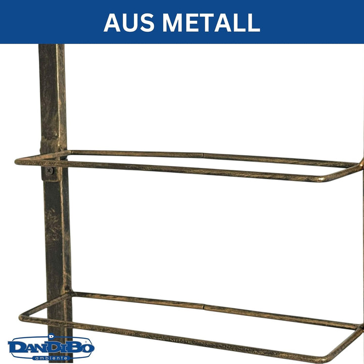 DanDiBo Weinregal Wand Metall Schwarz 240403 Flaschenregal Schmal Wandmontage Wine Rack Weinflaschen