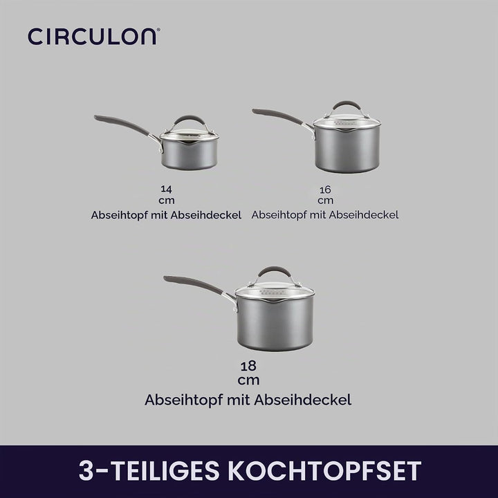 Circulon Scratch Defense Saucentopf-Set - Induktions-Saucenpfannen-Set mit Antihaftbeschichtung und