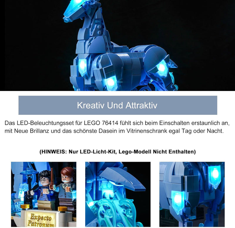 Lichtsteuerung Led Licht Set für Lego 76414 Expecto Patronum (Kein Lego-Modell), Dekorationsbeleucht