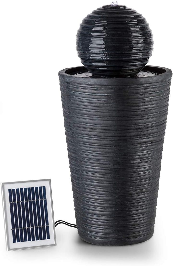 blumfeldt Liquitorre XL Gartenbrunnen - Wasserspiel, Solarbrunnen, Pumpe: 200 l/h / IPX8, Solarpanel