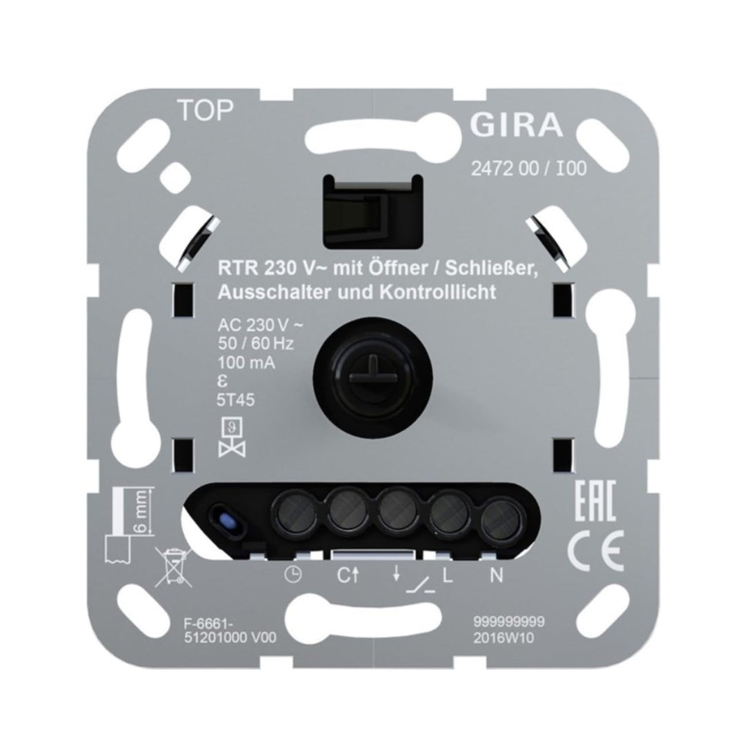 GIRA Einsatz 247200 RTR 230V Öff/Schliess Aus+Kontroll