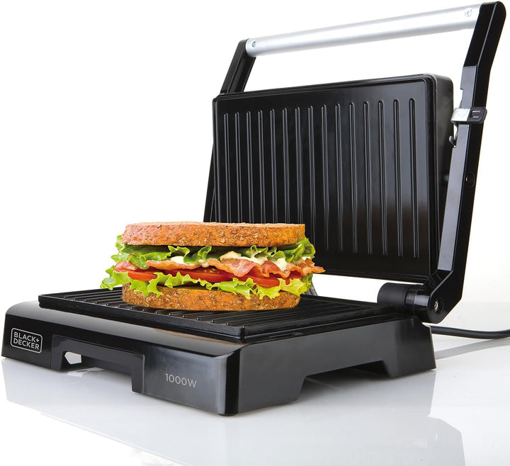 Black+Decker ES9680050B BXGR1000E Kontaktgrill, 1000, Kunststoff, Schwarz Grill