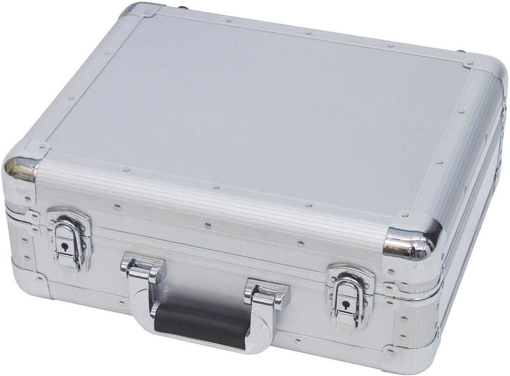 ROADINGER CD-Case ALU Digital-Booking abgerundet sil | CD-Case mit Aluminiumgehäuse für ca. 90 CDs