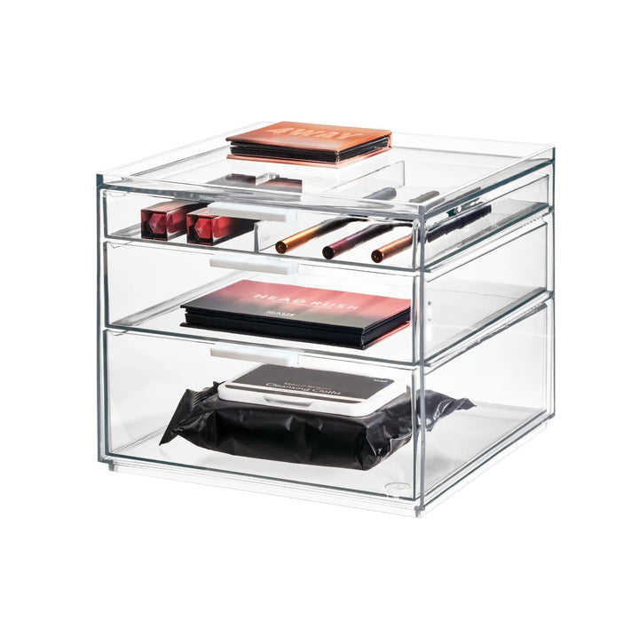 iDesign Make-up Organizer, Schmink Aufbewahrung mit 3 Schubladen aus der Signature Series by Sarah T