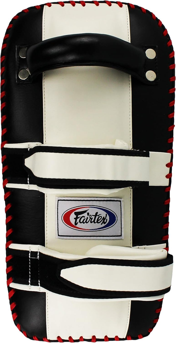 Fairtex Muay Thai Kick Pad - Curved Shape 40x21x12cm HxBxT schwarz/weiss, 40x21x12cm HxBxT schwarz/w