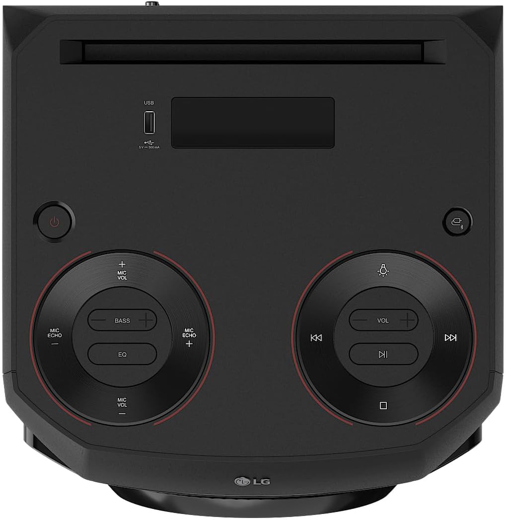 LG XBOOM RNC2, 1-Wege-Soundsystem mit 2 Lautsprechern (Dolby Audio, Karaoke- & DJ-Funktionen, Beleuc
