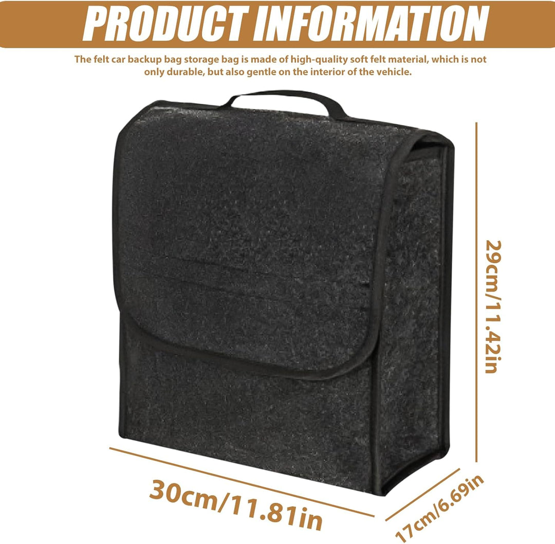 Auto Kofferraumtasche Organizer aus Filz: 30 x 17 x 29cm Auto Kofferraum Organizer, Vliesstoff Koffe