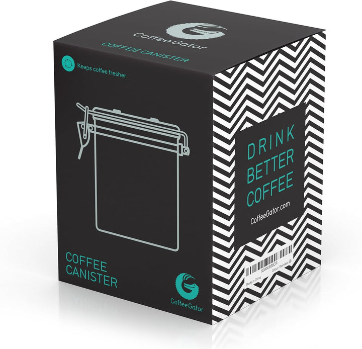 Coffee Gator Kaffeedose Edelstahl, Luftdicht Vorratsdose mit Deckel, Datum Tracker, CO2-Freigabevent