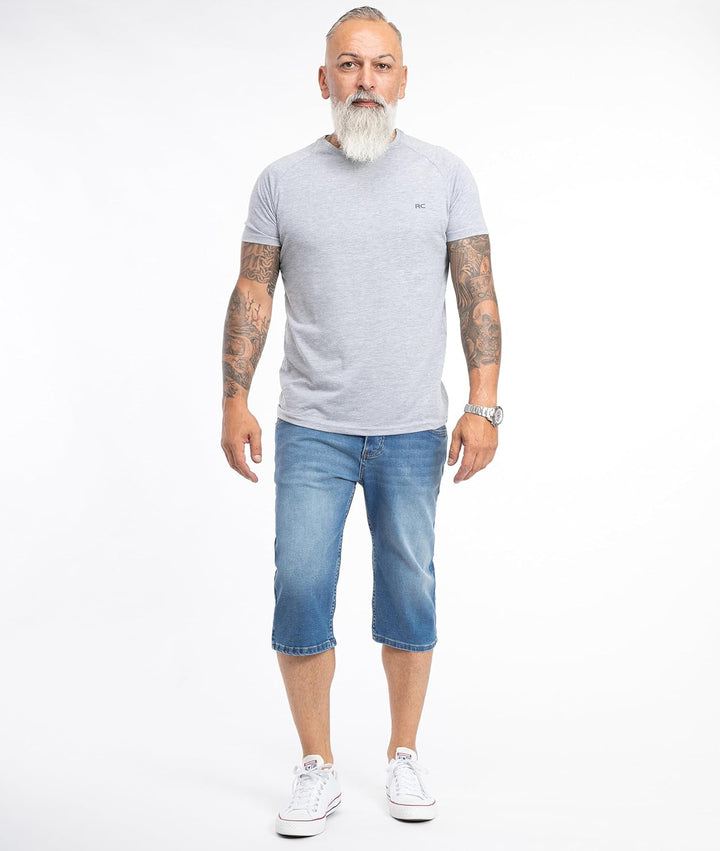 Rock Creek Herren Shorts Jeansshorts RC-2359, 29W Mittelblau