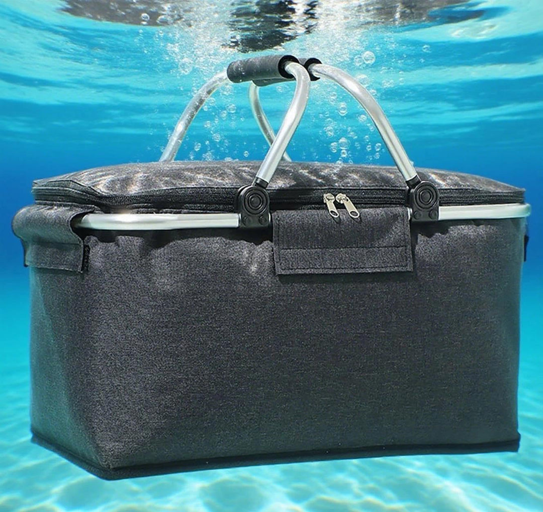 Einkaufskorb Faltbar, Einkaufskorb mit Kühlfunktion, Thermo als Picknickkorb,Tragekorb,Kühlbox Tragb