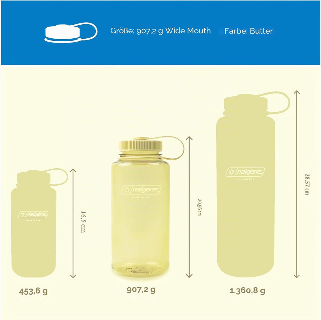 Nalgene Monochrome Wasserflasche, BPA-frei, recycelt, für Rucksackreisen, Wandern, Fitnessstudio, br