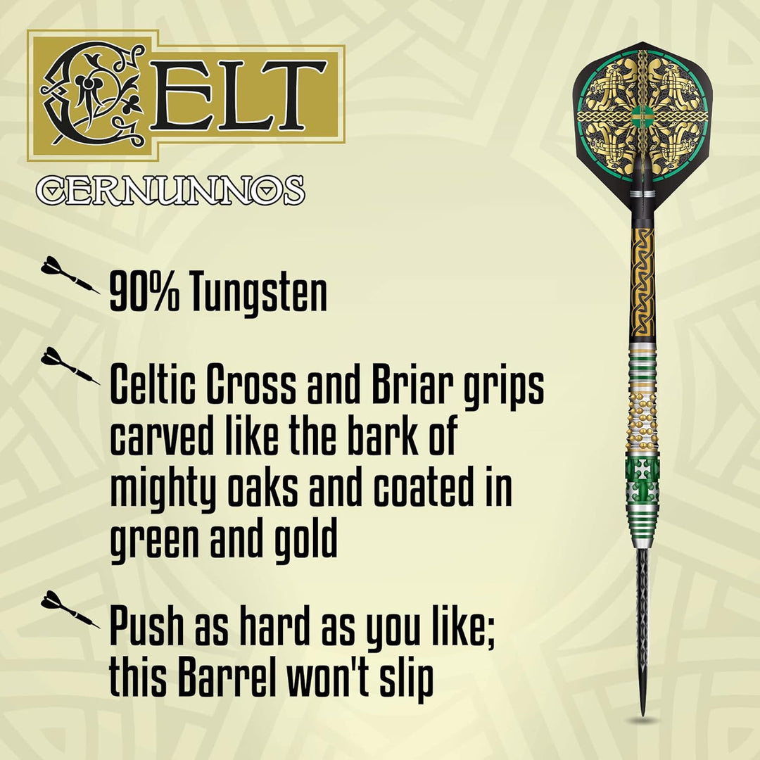 Shot! Celt Cernunnos Steel Tip Dart Set 90% Wolfram Pro Throwing Darts Steel Tip Set, Professionell