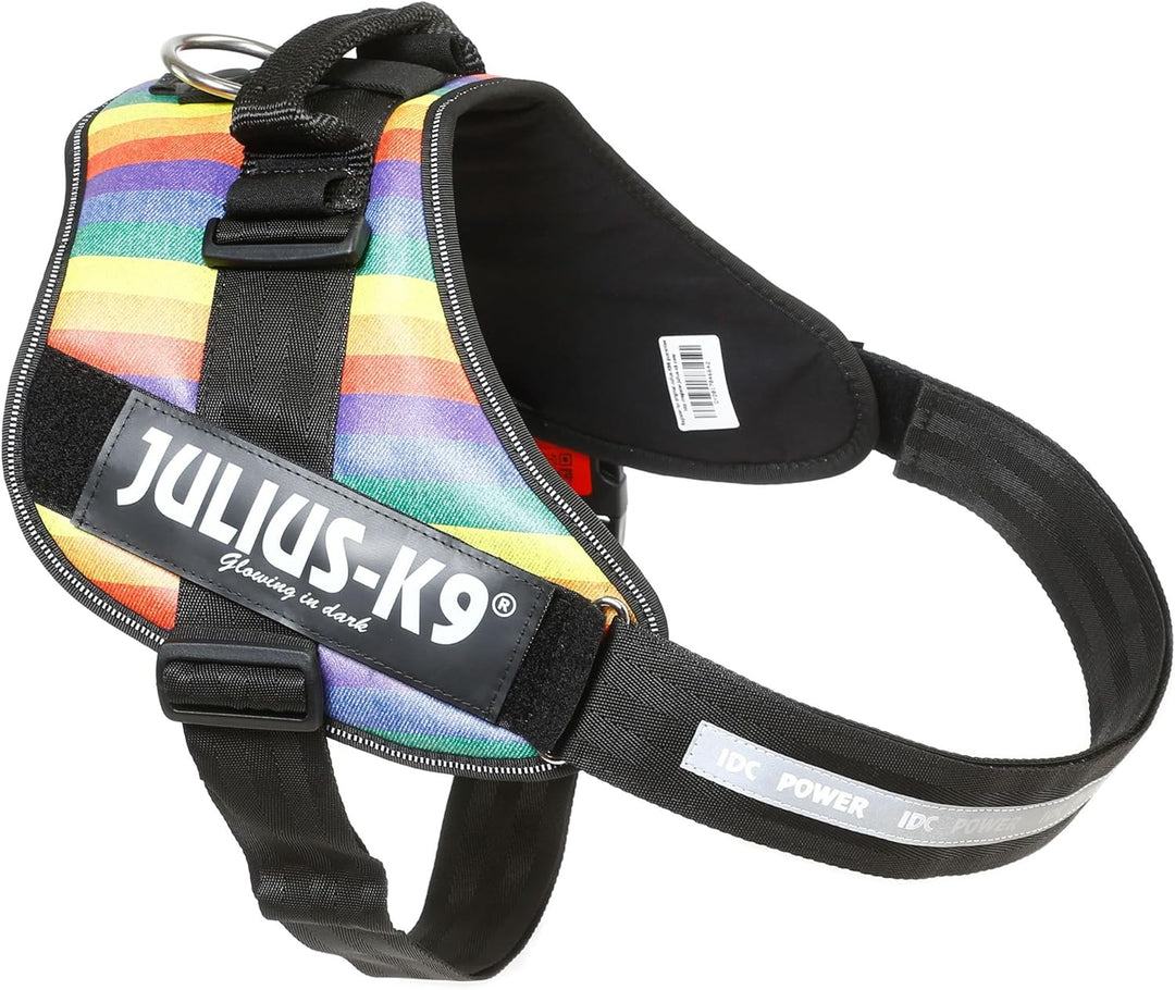 Julius-K9, IDC Powergeschirr, Grösse: 3XL / 4, Regenbogen (Kunstleder) Regenbogen (Kunstleder) 3XL/4