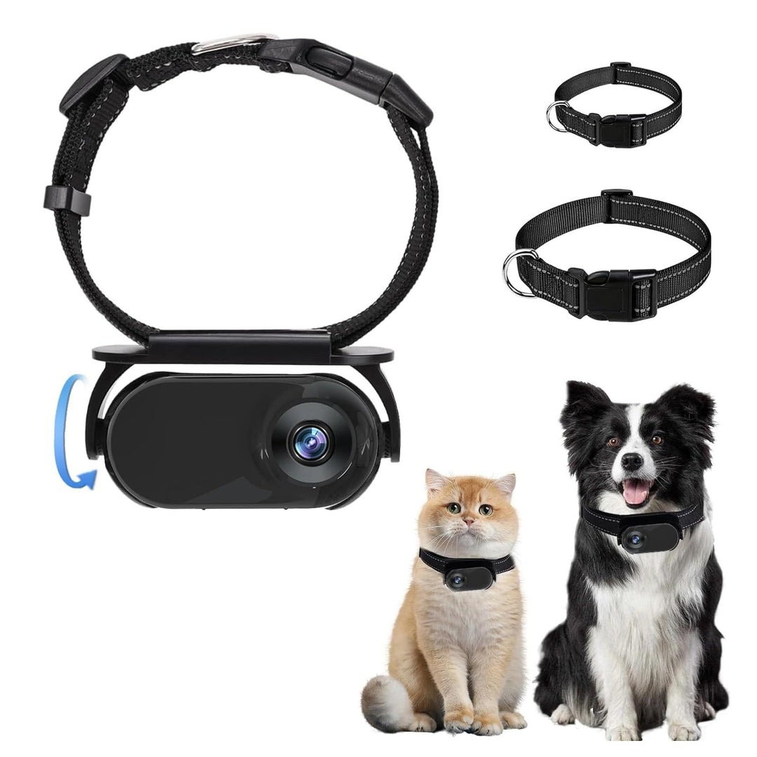Fabater Katzenhalsband-Kamera, 1080P HD-Hunde-Tracker-Halsband, Mini-Action-Kamera für Videoaufzeich