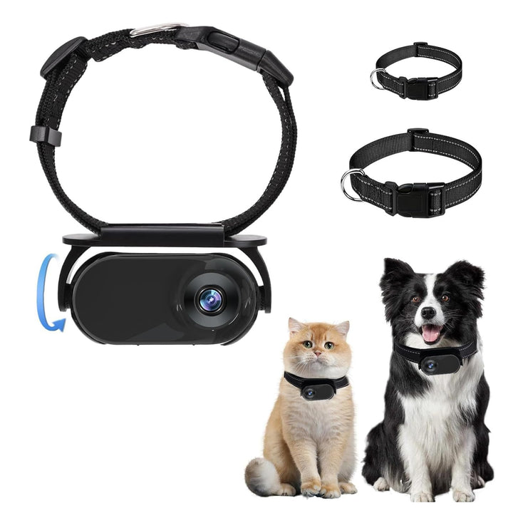 Fabater Katzenhalsband-Kamera, 1080P HD-Hunde-Tracker-Halsband, Mini-Action-Kamera für Videoaufzeich