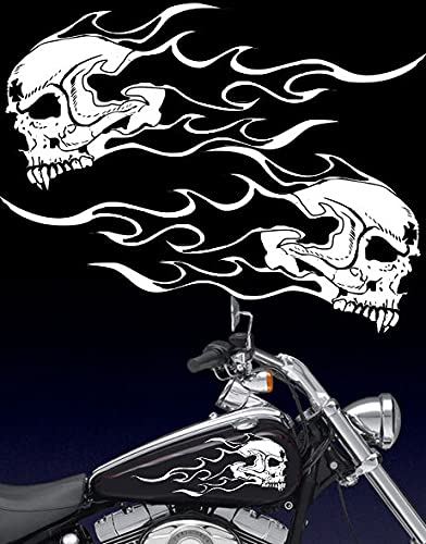 Tribal mit Totenkopf Motorrad Tank Aufkleber Aufkleber Autoaufkleber Sticker Auto Tuning Bike