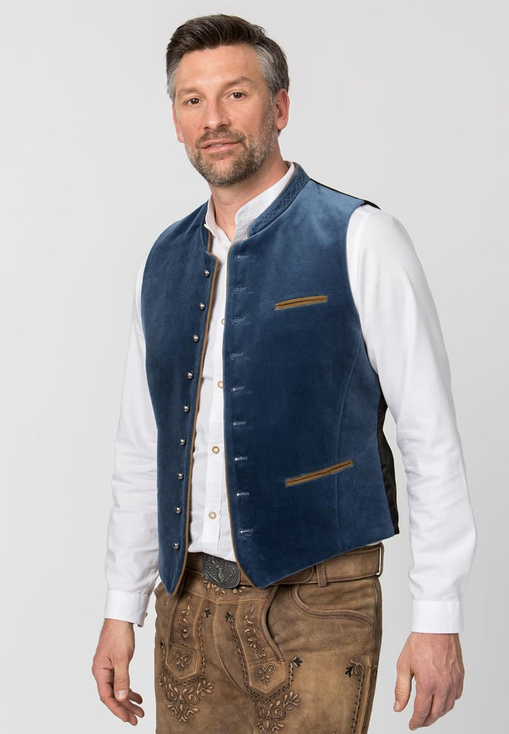 Stockerpoint Herren Ricardo Trachtenweste (1er Pack) 46 rauchblau, 46 rauchblau