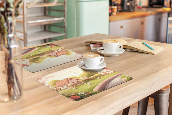KitchenYeah© Platzsets Abwaschbar 6-Teilig 45x30 cm Tischsets Platzdeckchen Platzset Unterlage Tisch