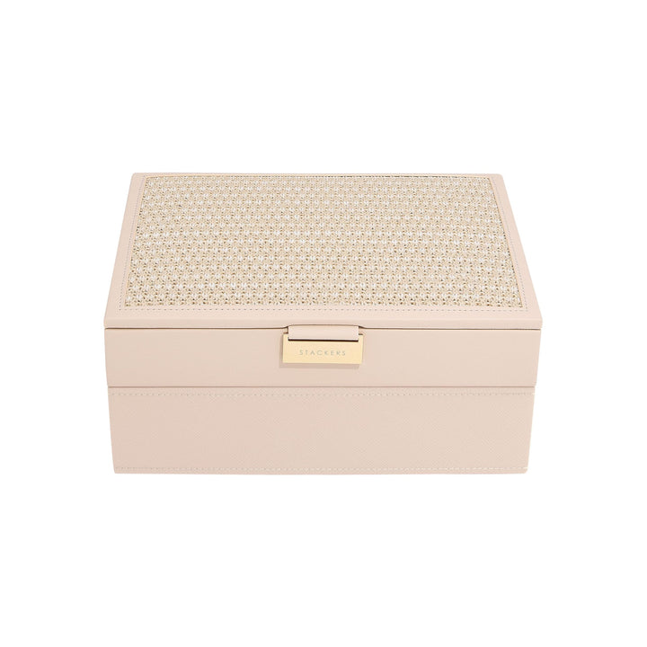 Stackers Blush Raffia Klassische Schmuckschatulle - 2-teilig Blush Bast, Blush Bast