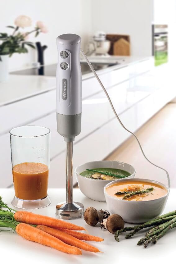 Ariete Breakfast 604 Stabmixer, Mini-Pürierstab mit 2 Geschwindigkeiten, Edelstahlklinge, Abnehmbare