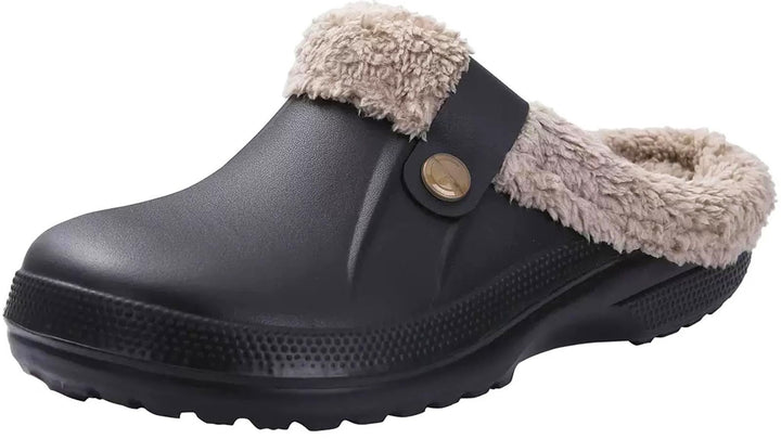Kinengxi Clogs Hausschuhe Gefüttert Damen Herren Warm Winter Gartenschuhe Wasserdicht Wärme Gartencl