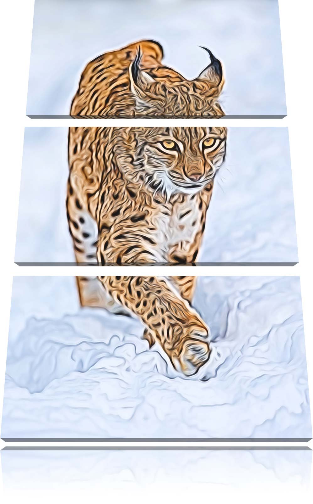 spielendes Wolfsrudel Spezial 3-Teiler Leinwandbild 120x80 Bild auf Leinwand, XXL riesige Bilder fer