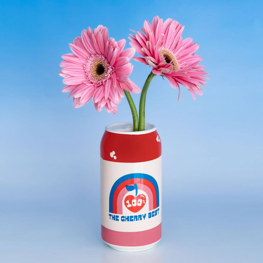 ban.do Kleine dekorative Vase, Bunte Keramikvase, Regaldekoration für Zuhause oder Büro, Vintage-ins