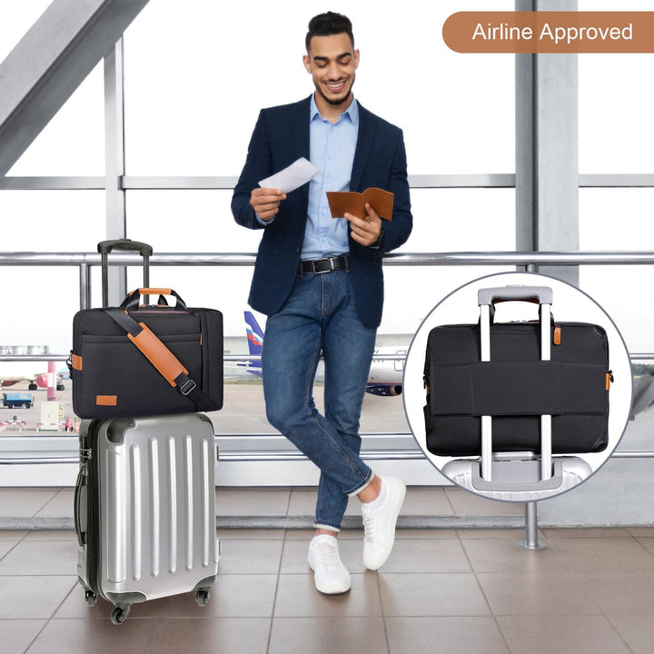 ESTARER Umwandelbar Rucksack Laptoptasche Umhängetasche Herren 17/17,3 Zoll Multifunktions Nylon Tas