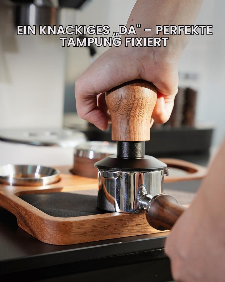 KOFIKOFI 53.3mm Kaffee Tamper mit Base Ripple Doppelfeder 30lbs Anpressdruck Espresso Tamper 304 Ede