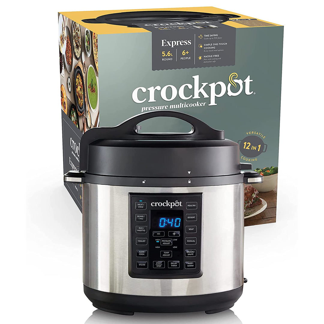 Crockpot Express Kocher | programmierbarer 12-in-1-Multikocher mit Schongarer sowie Dämpf- und Sauté