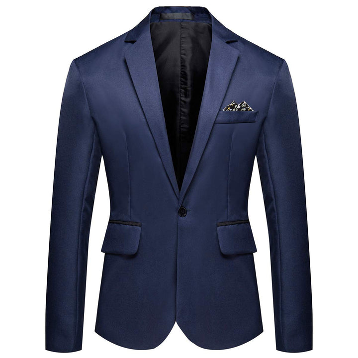 YOUTHUP Sakko Herren Leichter Regular Fit Anzug Jacke für Männer Freizeit Jackett Blazer Marine M, M