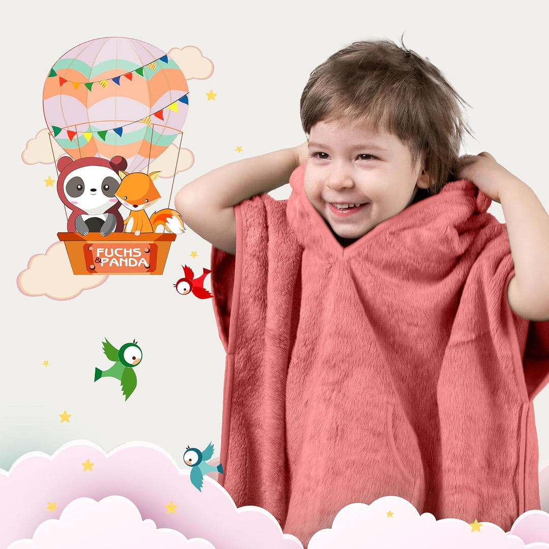 Fuchs&Panda® Badeponcho Kinder EXTRA warm, weich & kuschelig (100% Bambus) | Badeponcho Baby | Handt