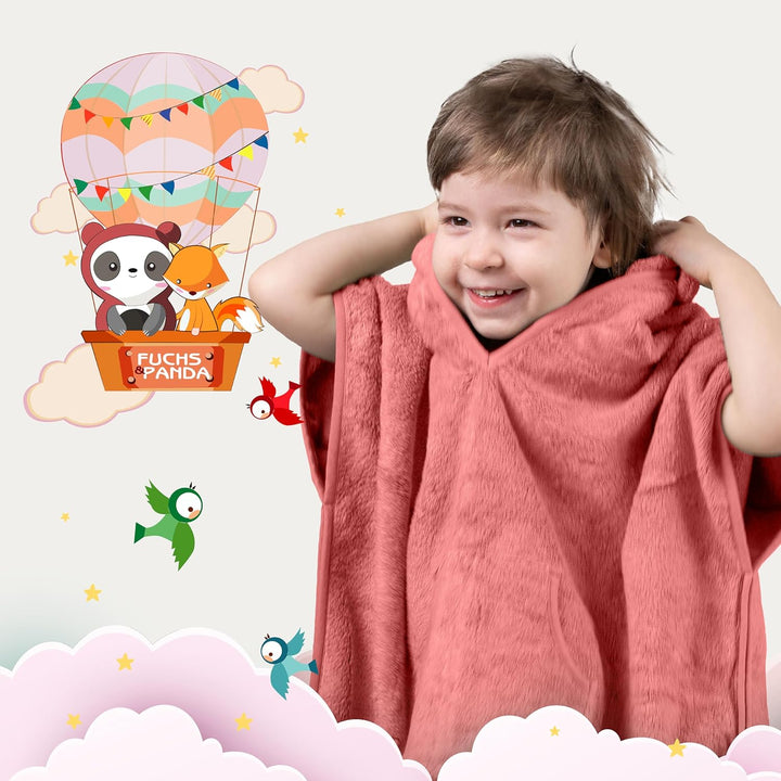 Fuchs&Panda® Badeponcho Kinder EXTRA warm, weich & kuschelig (100% Bambus) | Badeponcho Baby | Handt