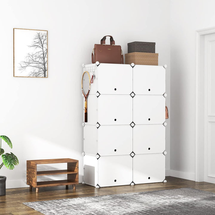 Schuhregal Organizer, 8 Etagen Schuhschrank 32 Paar Tragbares Schuhablage, Platzsparendes Schuhregal