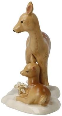 Goebel Figur Rehe im Schnee Winterwald, aus Steingut gefertigt, Höhe 14cm, 66-704-47-1