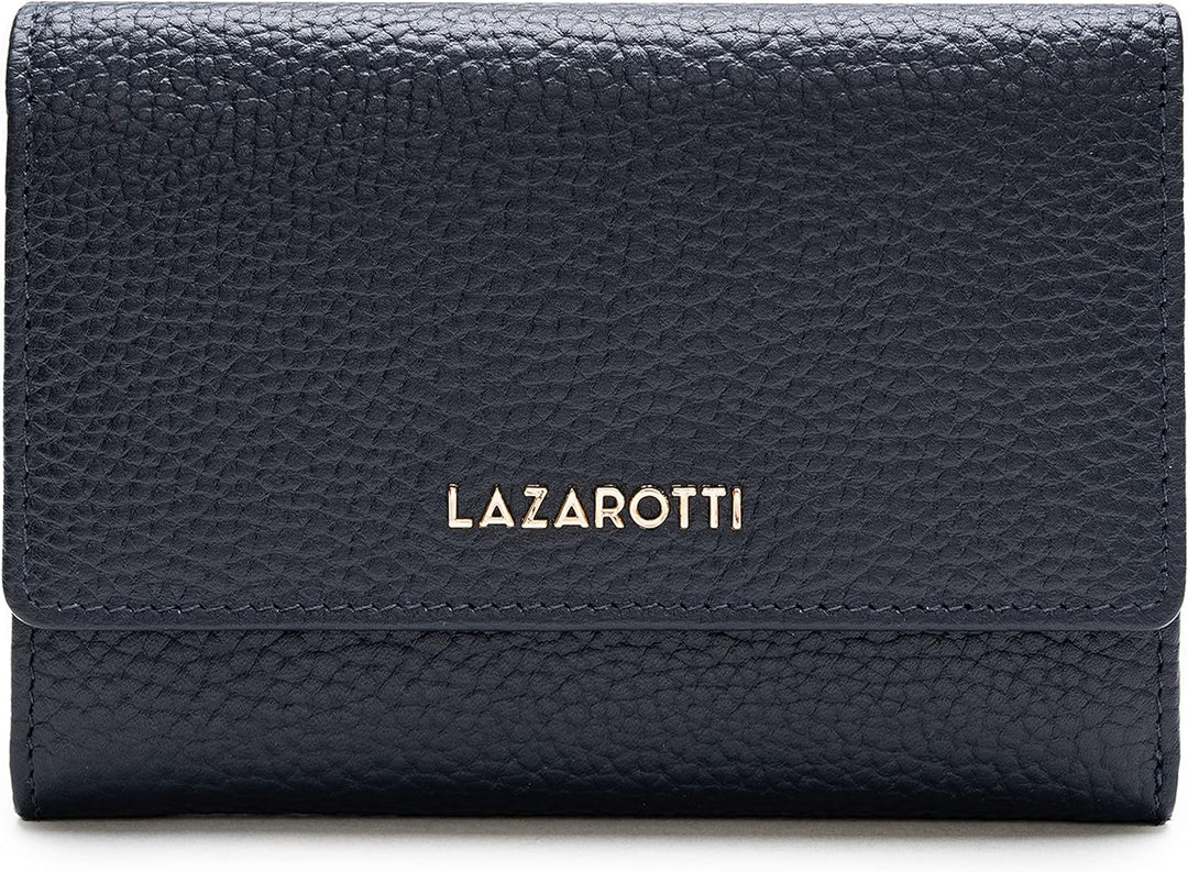 Lazarotti Bologna XL Leder Damen-Geldbörse | grosses Reissverschlussfach, 15 Kartenfächer, RFID-Schu
