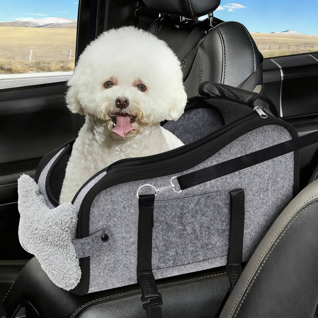 Hunde Autositz für kleine Hunde, Hundeautositz Auto mit Aufbewahrungstaschen, Hundeautositz Hundesit
