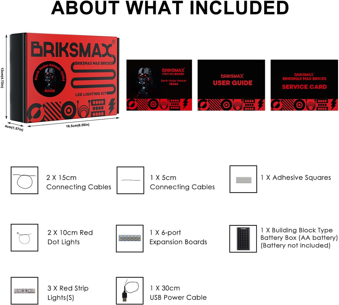 BRIKSMAX Led Beleuchtungsset für Lego Star Wars Vader Helm Bauset - Compatible with Lego 75304 Baust