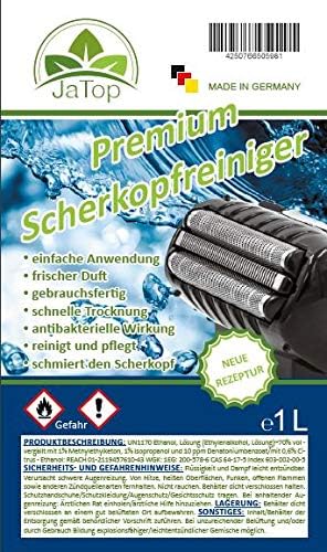 6 x 170 ml + 1L Nachfüllung JaTop Scherkopfreiniger Kartuschen kompatibel mit Clean & Renew Reinigun