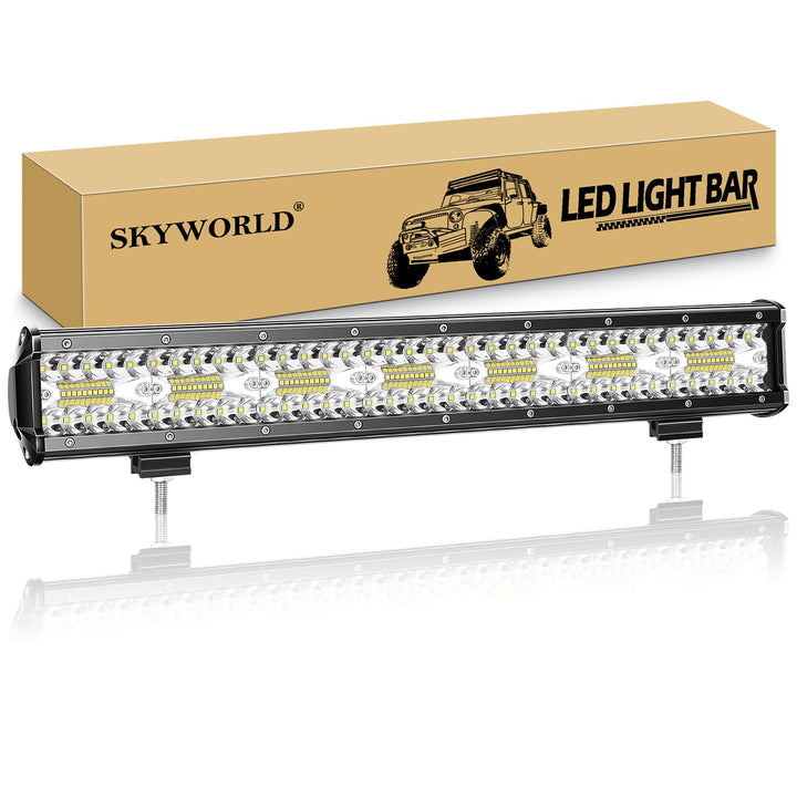 SKYWORLD LED Arbeitsscheinwerfer Bar 20 Zoll 420W LED Scheinwerfer 12V 24V Flutlicht Reflektor Combo