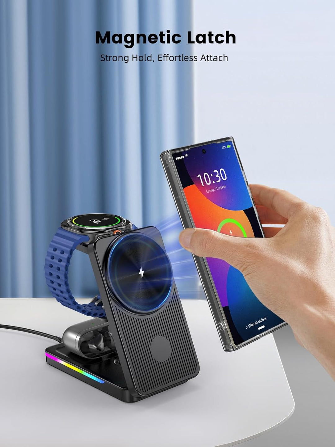 Magnetisch Ladestation für Samsung Galaxy S26 Ultra S25 Z Fold 7 Z Flip 7, Magsafe Ladegerät Faltbar