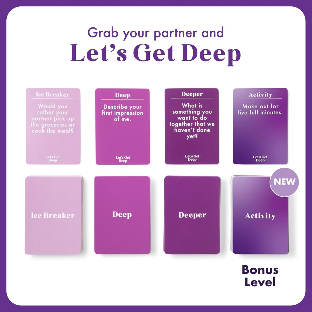 WHAT DO YOU MEME?, Let's get deep US, Exciting question Game for Couples, 3 Intimacy Levels, Ideal f