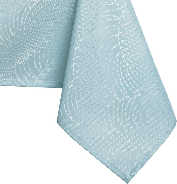 AmeliaHome Tischläufer Set 35x250 cm und 115x250 cm Lotuseffekt Wasserabweisend Blätter Hellblau Gai