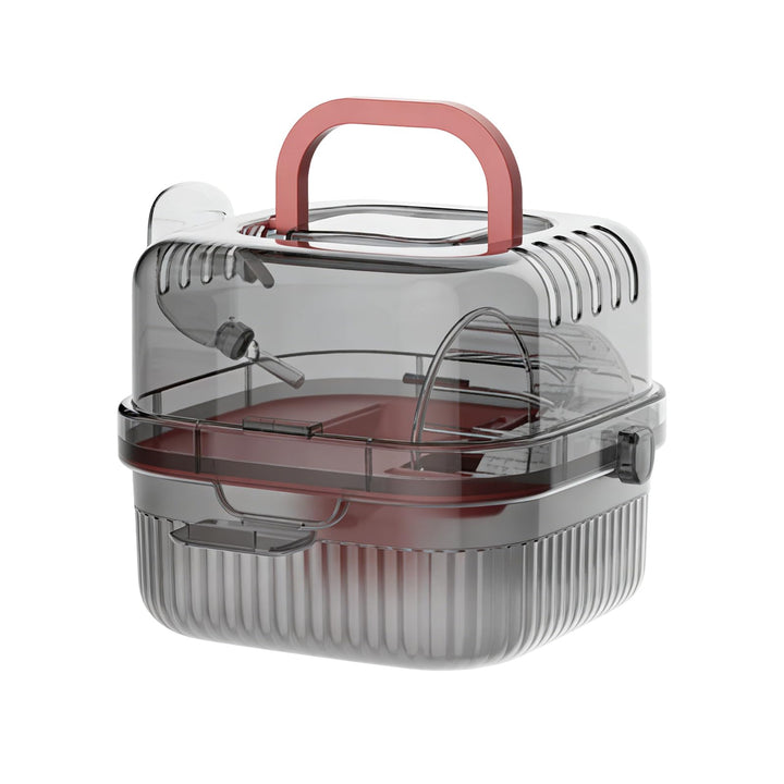 Hamster-Reisebox,Doppellagige, belüftete Transportbox - Kleintier-Reisekäfig für Kaninchen, Mäuse, M