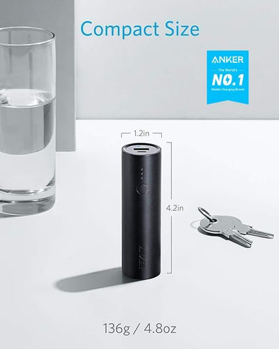 Anker PowerCore 5000mAh Externer Akku Powerbank Kompaktes Handy Ladegerät mit Power IQ kompatibel mi