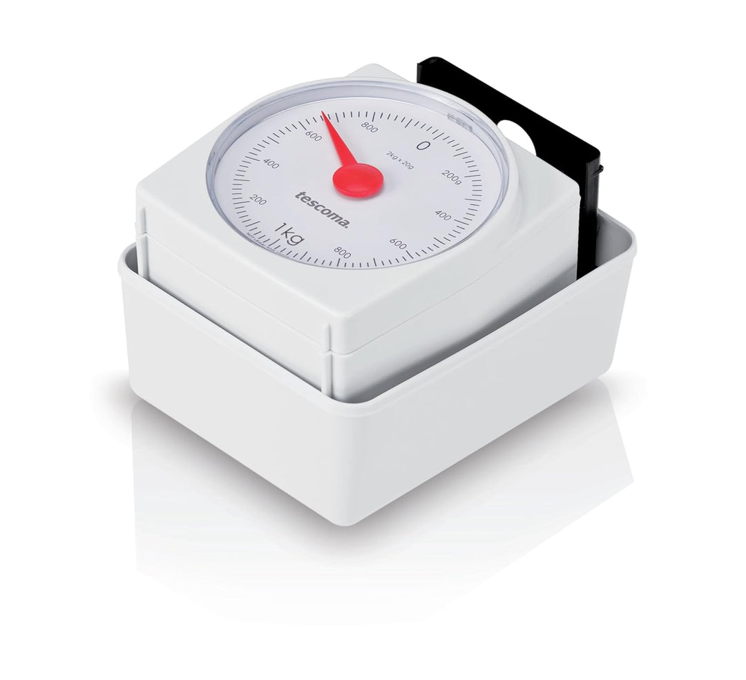 Tescoma ACCURA Küchenwaage, analoge Haushaltswaage bis 2kg mit 20g-Teilung, grosse Skala, kompakt un